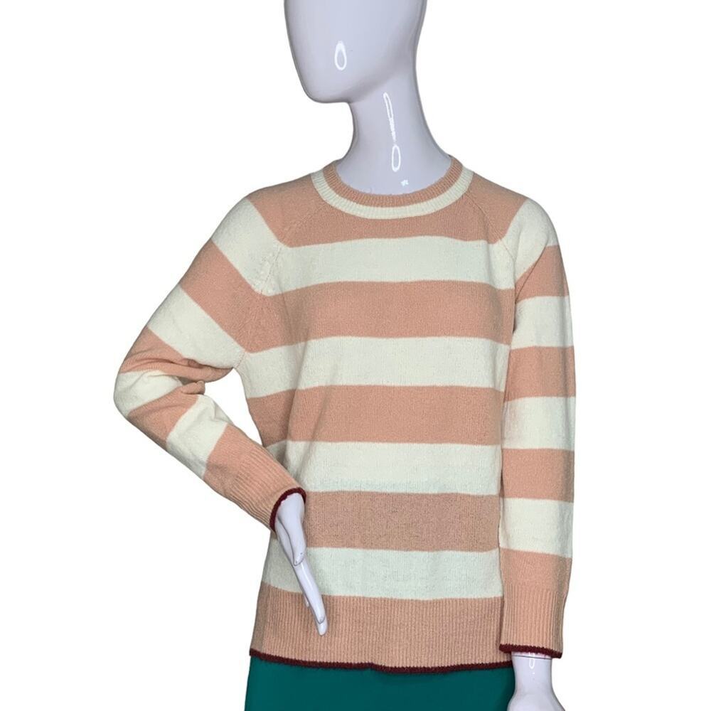 Lush NWT Fine Knit Sweater Top Strapped Mauve and Cream Asymmetric Size S